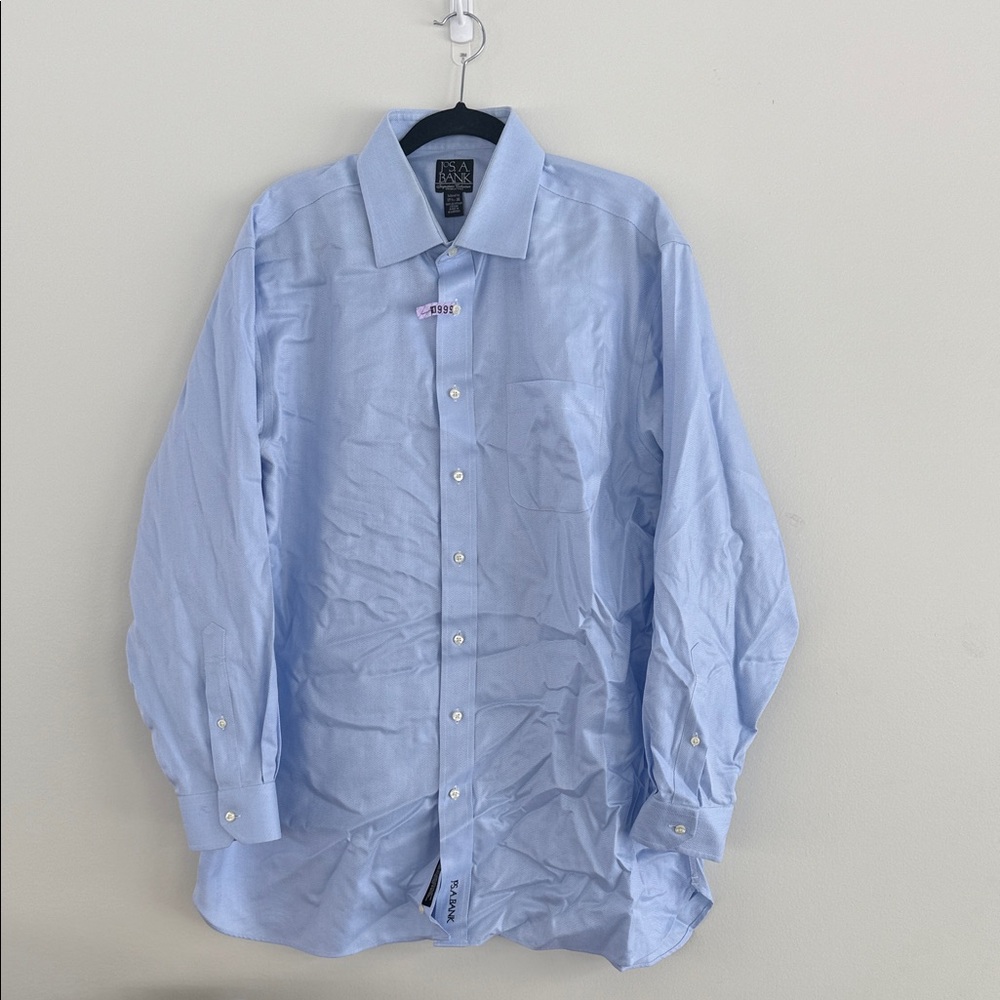Jos. A. Bank Light Blue Dress Shirt, Mens 17.5-35